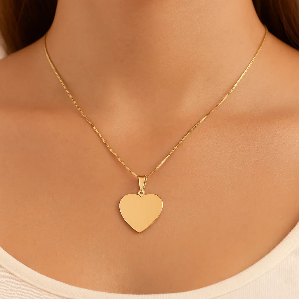 Pingente Rommanel em Formato de Coração Personalizável – Banho Ouro 18K, 3,2x2,5cm - Joias Rommanel | YouBeauty - Brincos, Colares e Anéis com Frete Grátis