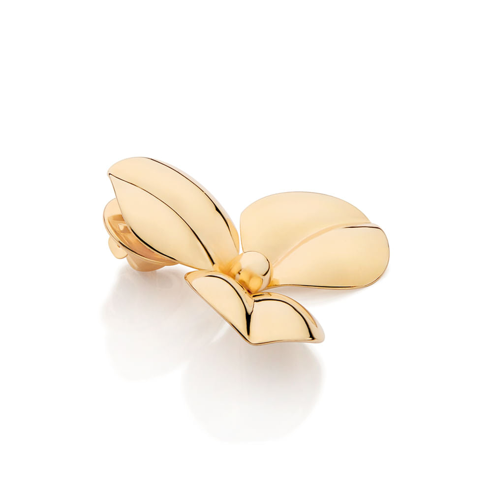 Broche Flor Abaulada Banhado a Ouro 18k Coleção Ana Hickmann