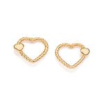 Brinco Coração Vazado e Torcido Rommanel em Banho de Ouro 18K – Design com Dois Corações Lisos - Joias Rommanel | YouBeauty - Brincos, Colares e Anéis com Frete Grátis