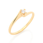 Anel Solitário Rommanel com Zircônia 2,5 mm em Ouro 18K – Design Clássico e Elegante - You Beauty