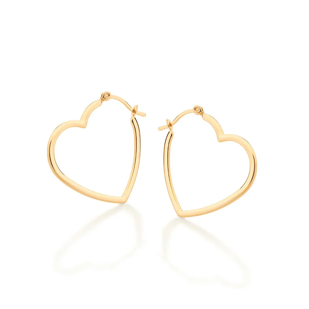Brinco Argola Coração Vazado Rommanel em Banho Ouro 18K – Design Delicado e Moderno - Joias Rommanel | YouBeauty - Brincos, Colares e Anéis com Frete Grátis