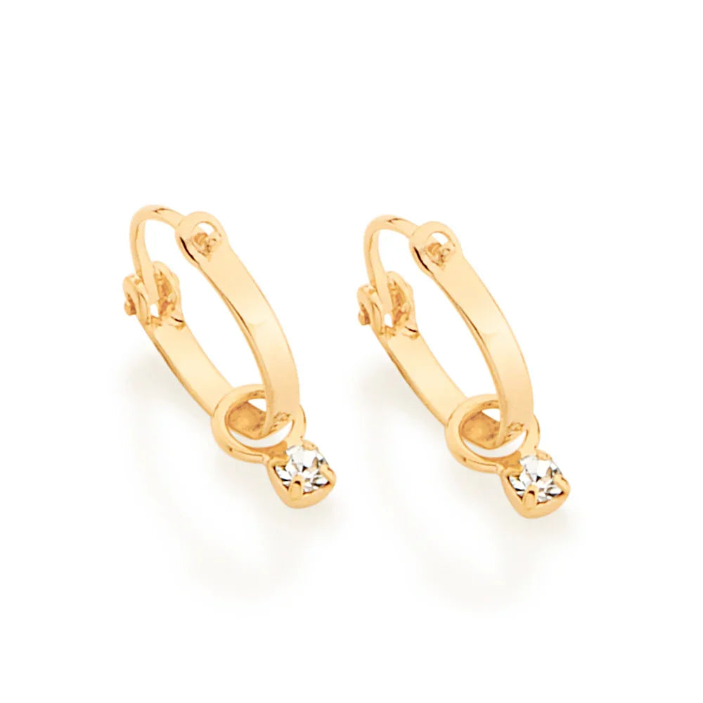 Brinco Argola Rommanel com 2 Zircônias 2,25 mm em Banho de Ouro 18K – Design Delicado e Brilhante - Joias Rommanel | YouBeauty - Brincos, Colares e Anéis com Frete Grátis