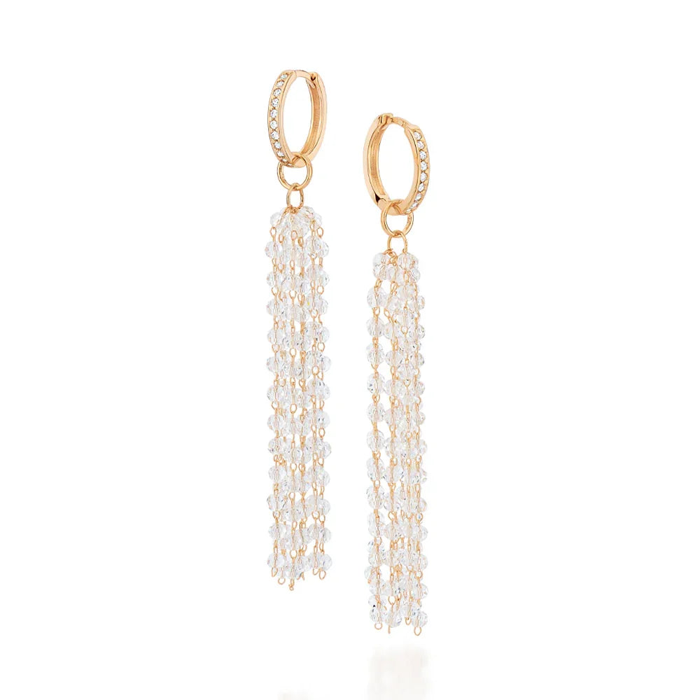 Brinco Cascata Rommanel com Cristais e Zircônias em Ouro 18K – Design Luxuoso e Brilhante - Joias Rommanel | YouBeauty - Brincos, Colares e Anéis com Frete Grátis