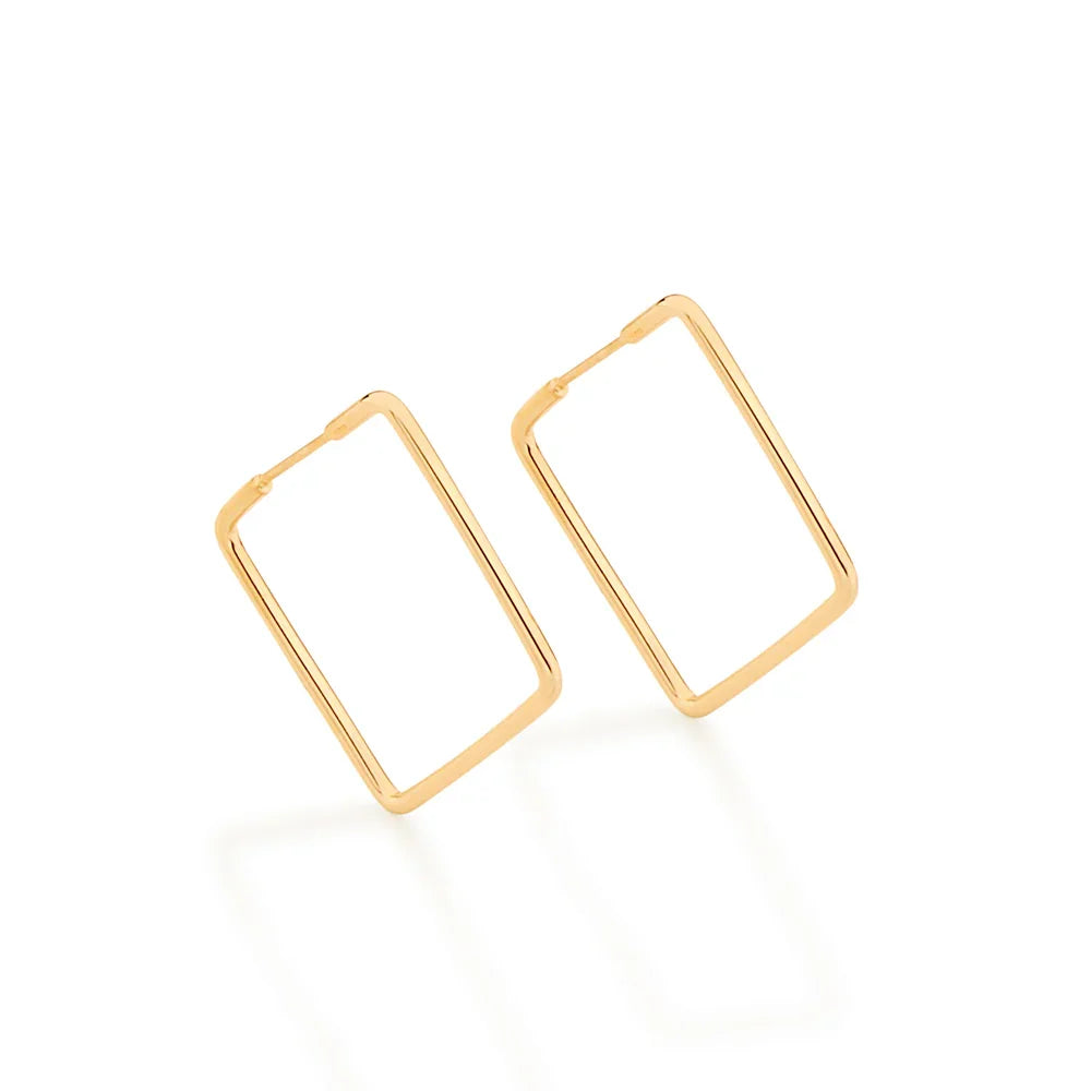 Brinco Argola Quadrada 2,5 cm Rommanel Banhado a Ouro 18K – Design Moderno e Sofisticado - Joias Rommanel | YouBeauty - Brincos, Colares e Anéis com Frete Grátis