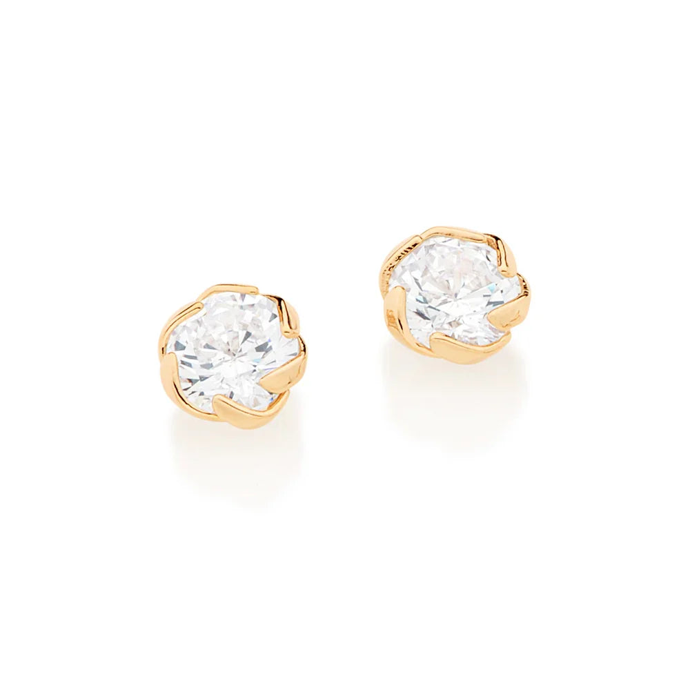 Brinco Solitário Rommanel com Duas Zircônias de 5 mm em Ouro 18K – Design Delicado e Sofisticado - Joias Rommanel | YouBeauty - Brincos, Colares e Anéis com Frete Grátis