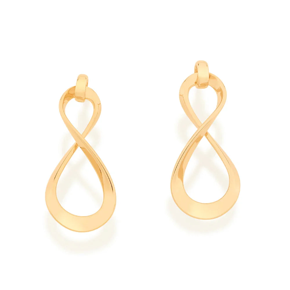 Brinco Infinito Rommanel em Banho de Ouro 18K – Design Minimalista e Elegante - Joias Rommanel | YouBeauty - Brincos, Colares e Anéis com Frete Grátis