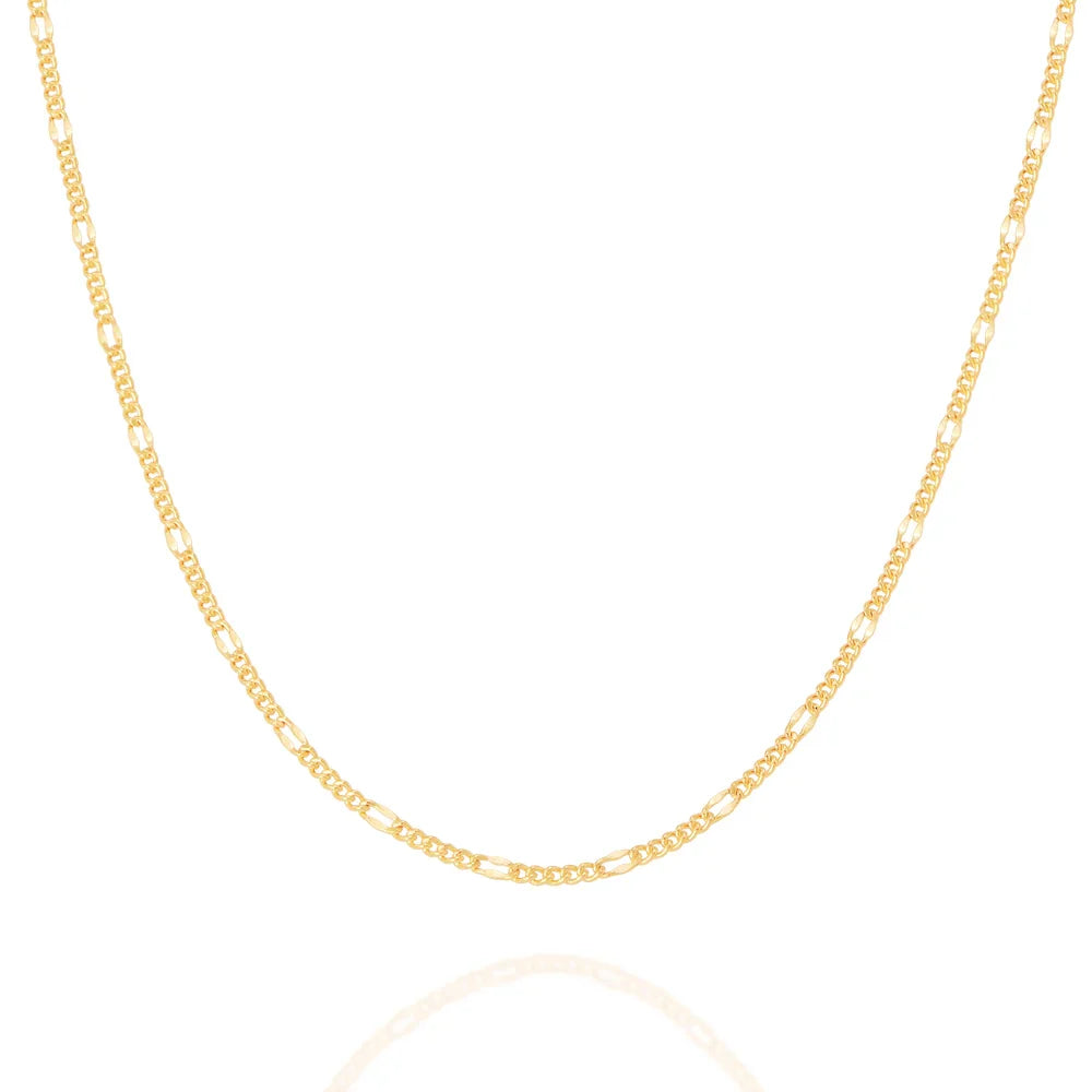 Cordão Rommanel Corrente Batida 5x1 Fio 0,40 mm em Ouro 18K – Design Elegante 60 cm - Joias Rommanel | YouBeauty - Brincos, Colares e Anéis com Frete Grátis