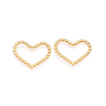 Brinco Coração Vazado com Esferas Rommanel Banhado a Ouro 18K – Design Delicado e Elegante - Joias Rommanel | YouBeauty - Brincos, Colares e Anéis com Frete Grátis