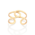 Anel Duplo Vazado Ajustável Rommanel com Banho de Ouro 18K – Design Entrelaçado Exclusivo Ana Hickmann - Joias Rommanel | YouBeauty - Brincos, Colares e Anéis com Frete Grátis