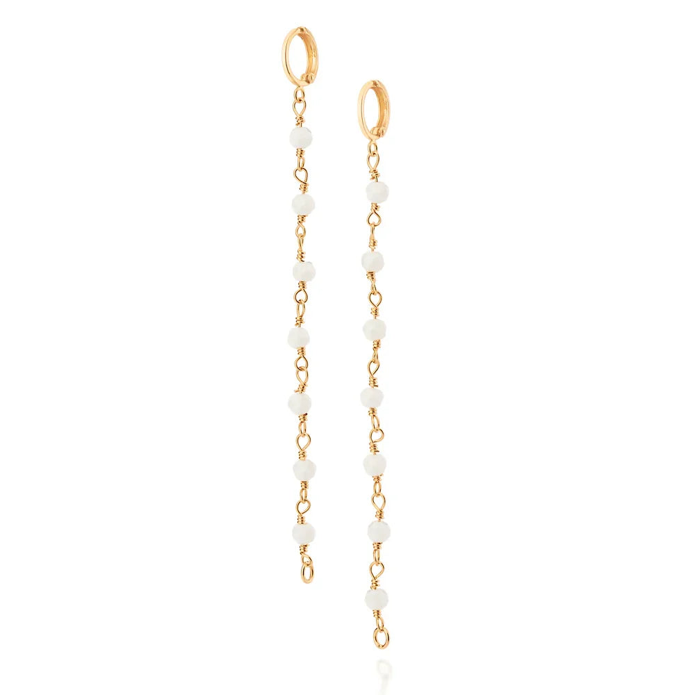 Brinco Argola com Fio e Cristais Facetados Rommanel Banhado a Ouro 18K – Coleção Ana Hickmann Exclusiva - Joias Rommanel | YouBeauty - Brincos, Colares e Anéis com Frete Grátis