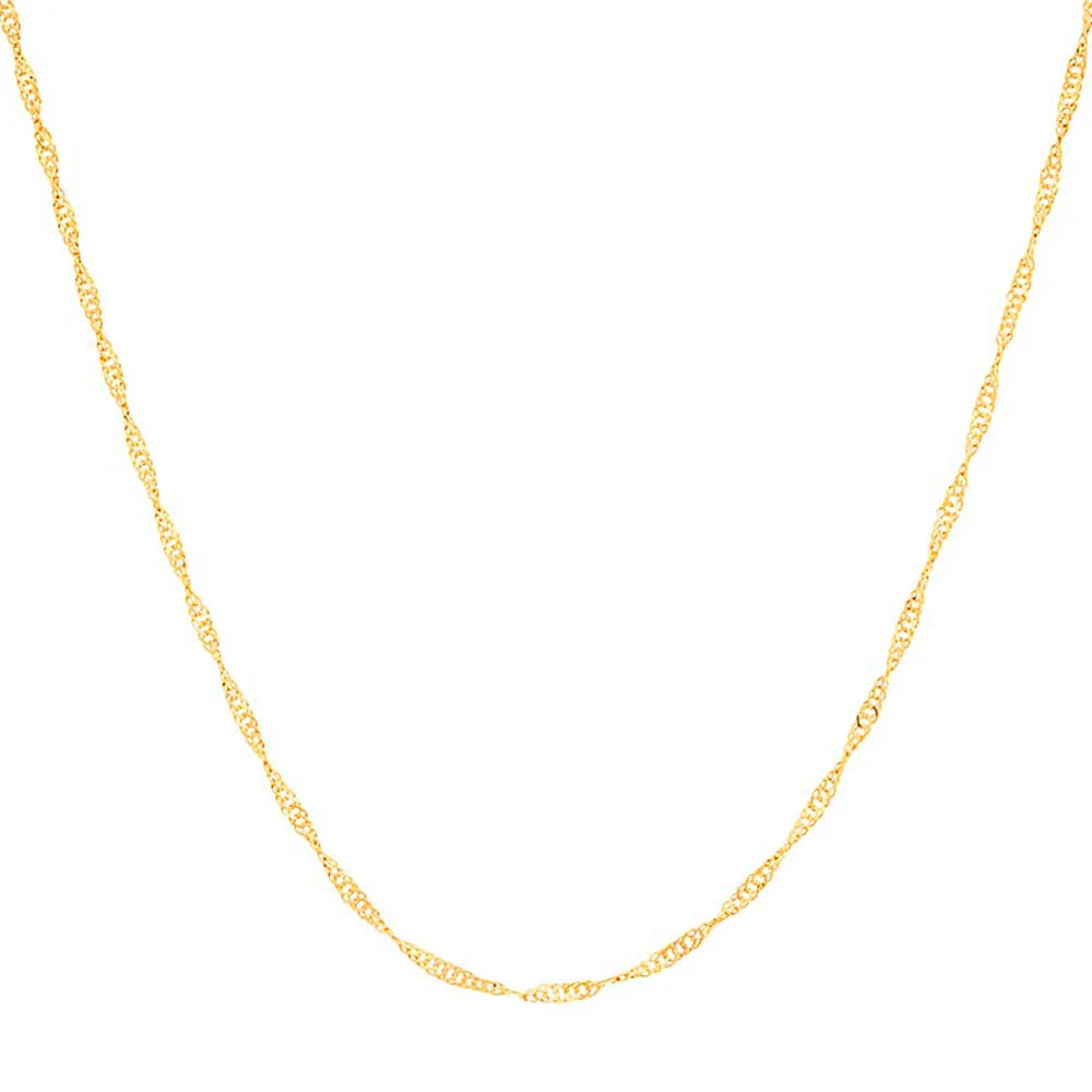 Gargantilha Corrente Singapura Fio 0,40 mm Rommanel em Ouro 18K – Design Delicado e Elegante - Joias Rommanel | YouBeauty - Brincos, Colares e Anéis com Frete Grátis