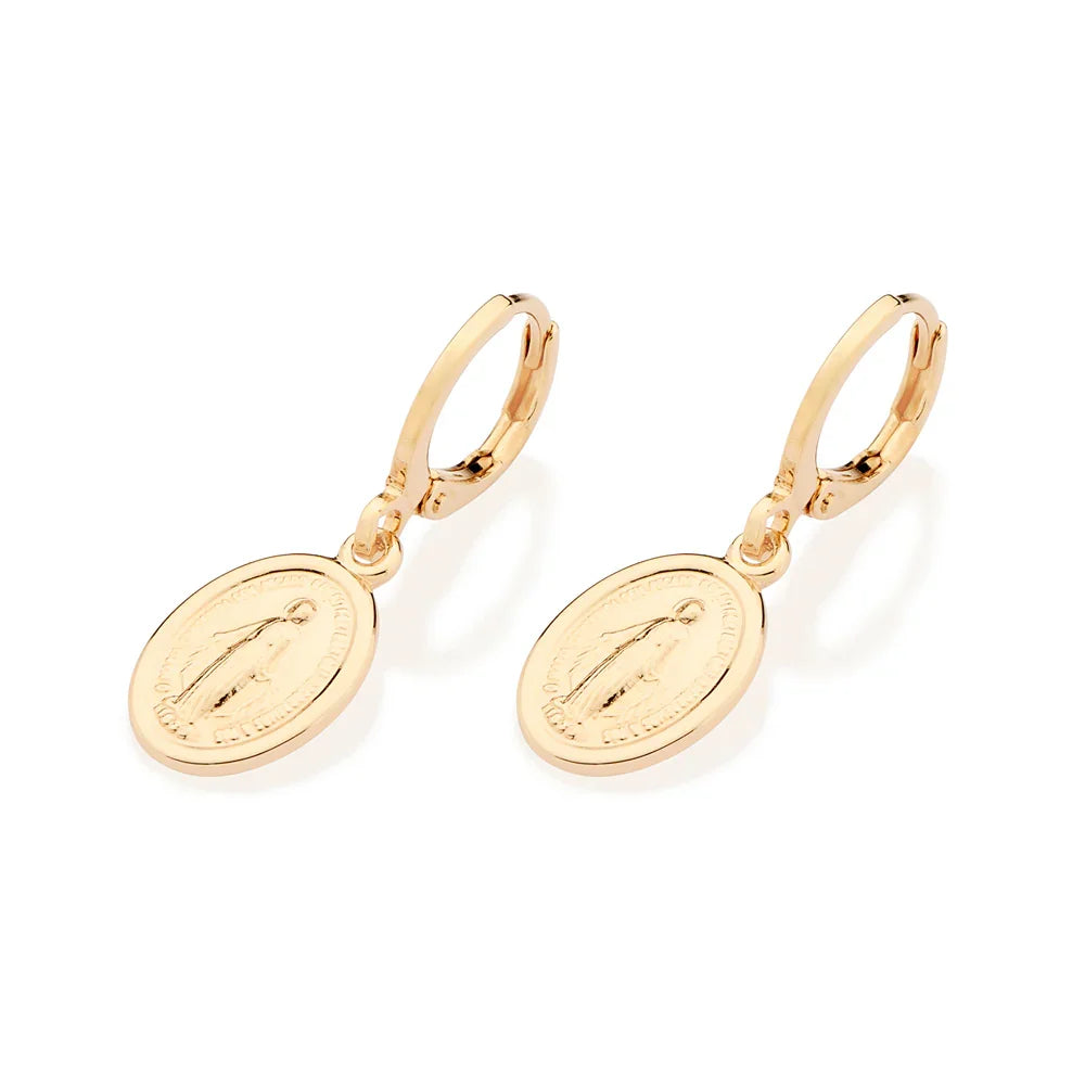 Brinco Argola Nossa Senhora das Graças Rommanel em Ouro 18K – Design Religioso Sofisticado - Joias Rommanel | YouBeauty - Brincos, Colares e Anéis com Frete Grátis