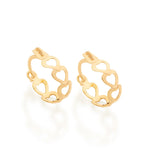 Brinco Argola com Corações Vazados Rommanel em Ouro 18K – Design Delicado e Elegante - Joias Rommanel | YouBeauty - Brincos, Colares e Anéis com Frete Grátis