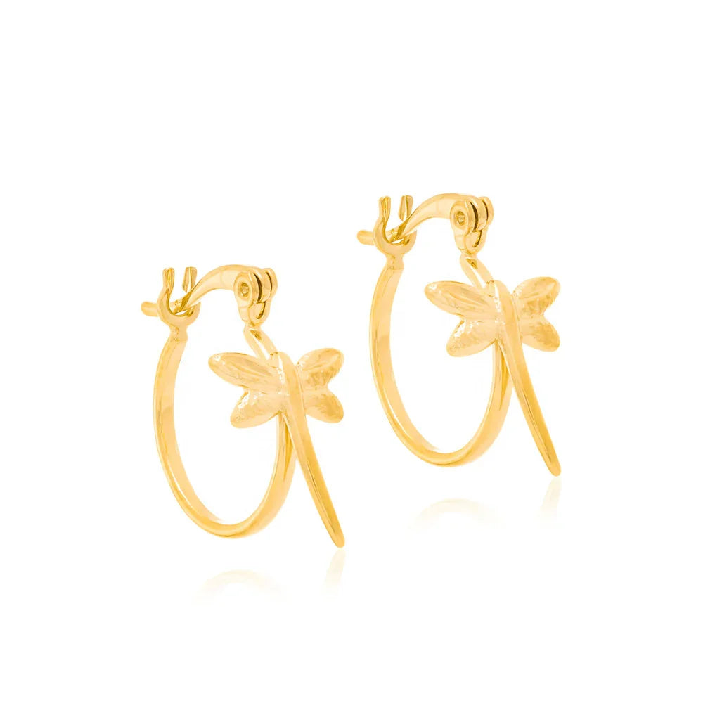 Brinco Argola Rommanel com Libélula e Detalhes Diamantados em Ouro 18K – Design Delicado e Sofisticado - Joias Rommanel | YouBeauty - Brincos, Colares e Anéis com Frete Grátis