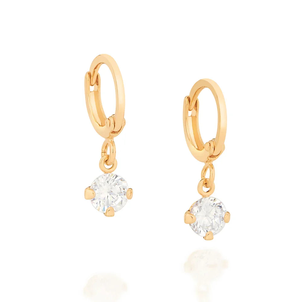 Brinco Argola Rommanel com 2 Zircônias de 5mm em Ouro 18K – Licença Exclusiva Giovanna Antonelli - Joias Rommanel | YouBeauty - Brincos, Colares e Anéis com Frete Grátis
