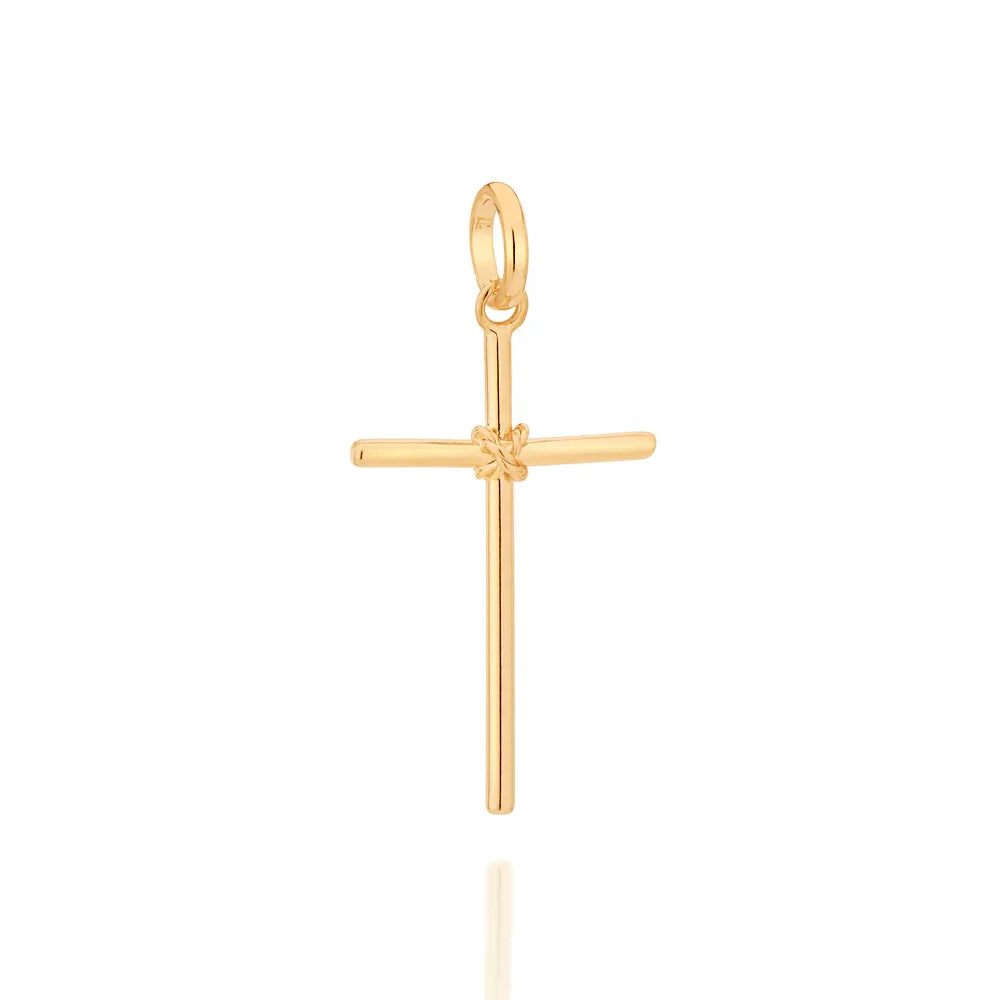 Pingente Cruz Torcida Rommanel em Ouro 18K – Design Delicado e Moderno - Joias Rommanel | YouBeauty - Brincos, Colares e Anéis com Frete Grátis