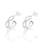 Brinco Argola Infinito Rommanel em Prata Cravejado com 70 Zircônias – Design Elegante 1,8 cm - Joias Rommanel | YouBeauty - Brincos, Colares e Anéis com Frete Grátis