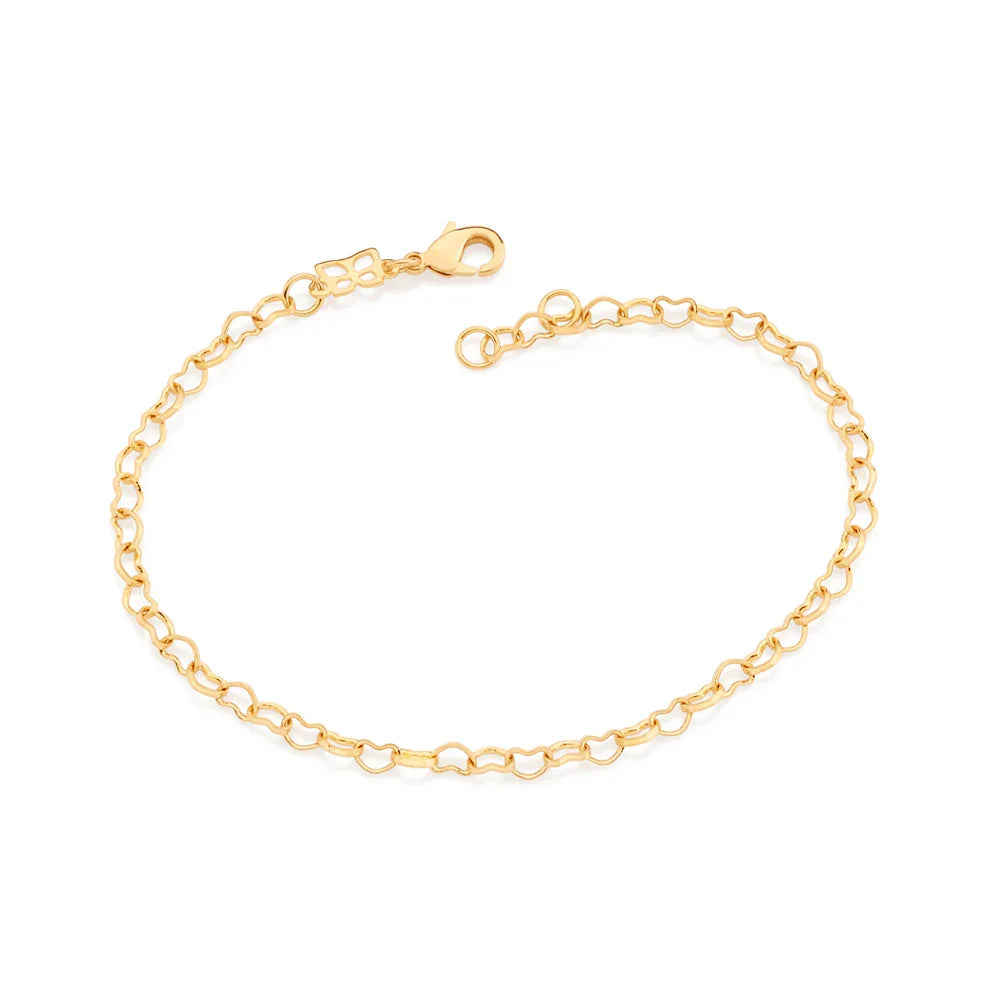 Pulseira Rommanel com Corrente de Corações em Ouro 18K – Design Delicado e Ajustável - Joias Rommanel | YouBeauty - Brincos, Colares e Anéis com Frete Grátis