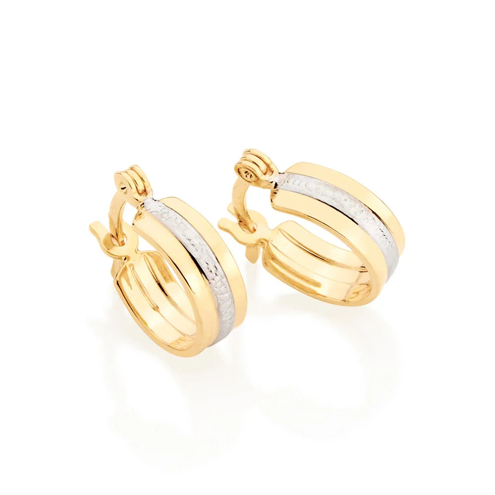 Brinco Argola Pequena Rommanel Banhado a Ouro 18K com Aplicação de Rhodium – Acabamento Premium - Joias Rommanel | YouBeauty - Brincos, Colares e Anéis com Frete Grátis