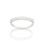 Anel Meia Aliança Rommanel Cravejado com 16 Zircônias 1,5 mm – Design Sofisticado em Prata Branco - Joias Rommanel | YouBeauty - Brincos, Colares e Anéis com Frete Grátis