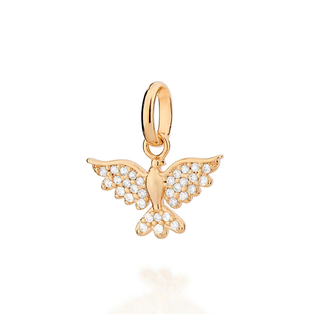 Pingente Espírito Santo Rommanel Cravejado com 32 Zircônias em Ouro 18K – Design Delicado e Brilhante - Joias Rommanel | YouBeauty - Brincos, Colares e Anéis com Frete Grátis