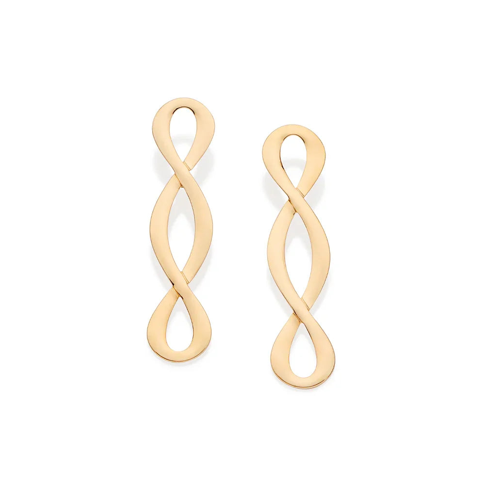 Brinco Entrelaçado Rommanel Banhado a Ouro 18K – Design Sofisticado e Elegante - Joias Rommanel | YouBeauty - Brincos, Colares e Anéis com Frete Grátis