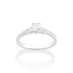 Anel Solitário Rommanel com Zircônias em Prata – Design Cravejado e Elegante - Joias Rommanel | YouBeauty - Brincos, Colares e Anéis com Frete Grátis