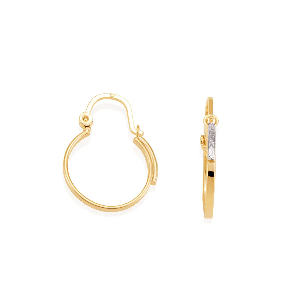Brinco Argola Rommanel com Detalhe em Rhodium Banhado a Ouro 18K – Acabamento Premium 2,2 cm - Joias Rommanel | YouBeauty - Brincos, Colares e Anéis com Frete Grátis