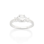 Anel Solitário Rommanel com Zircônia Central de 6mm em Prata – Cravejado com Múltiplas Zircônias - Joias Rommanel | YouBeauty - Brincos, Colares e Anéis com Frete Grátis