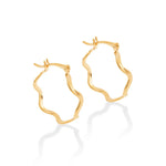 Brinco Argola Ondulada Rommanel com Banho Ouro 18K – Design Elegante e Sofisticado - Joias Rommanel | YouBeauty - Brincos, Colares e Anéis com Frete Grátis