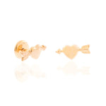 Brinco Coração com Flecha Rommanel Banhado a Ouro 18K – Design Delicado e Sofisticado - Joias Rommanel | YouBeauty - Brincos, Colares e Anéis com Frete Grátis