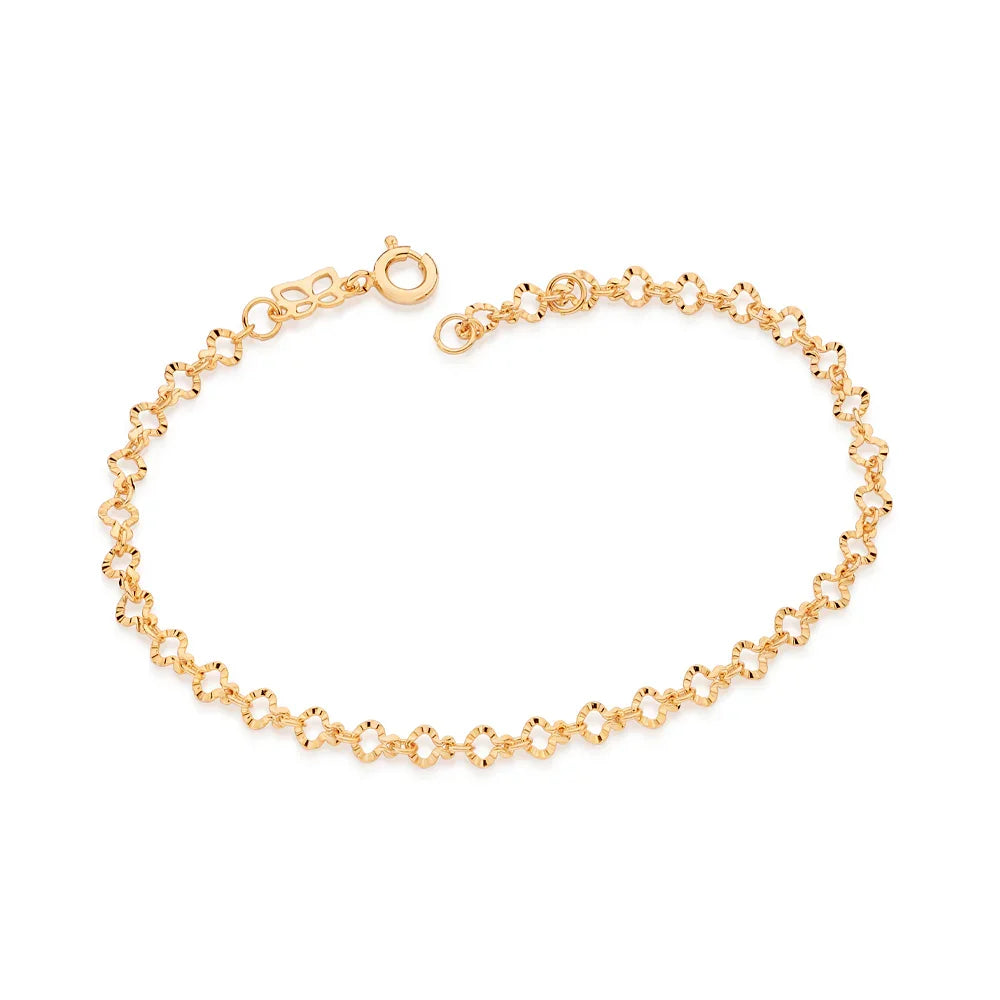 Pulseira Rommanel com Elos em Formato de Coração Diamantado – Design Delicado e Ajustável - Joias Rommanel | YouBeauty - Brincos, Colares e Anéis com Frete Grátis