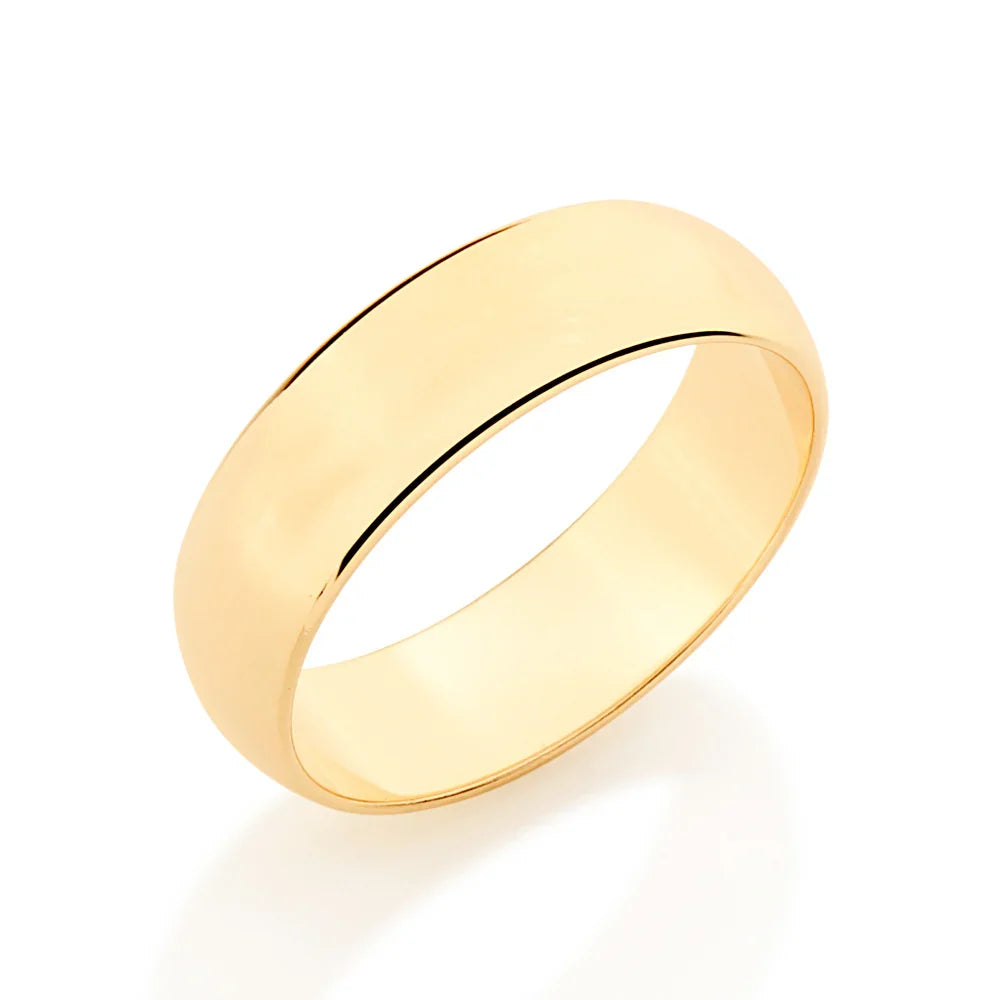 Aliança Lisa Rommanel Banhada a Ouro 18K Premium – Design Clássico e Sofisticado - You Beauty