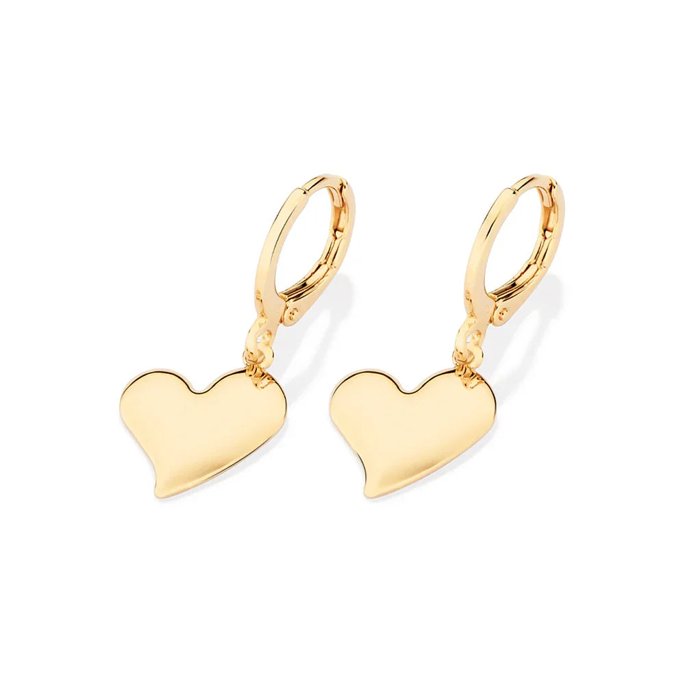 Brinco Argola com Coração Abaulado Rommanel em Ouro 18K – Design Elegante e Delicado - Joias Rommanel | YouBeauty - Brincos, Colares e Anéis com Frete Grátis