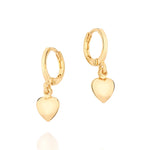 Brinco Argola com Coração Abaulado Rommanel Banhado a Ouro 18K – Design Delicado e Elegante - Joias Rommanel | YouBeauty - Brincos, Colares e Anéis com Frete Grátis