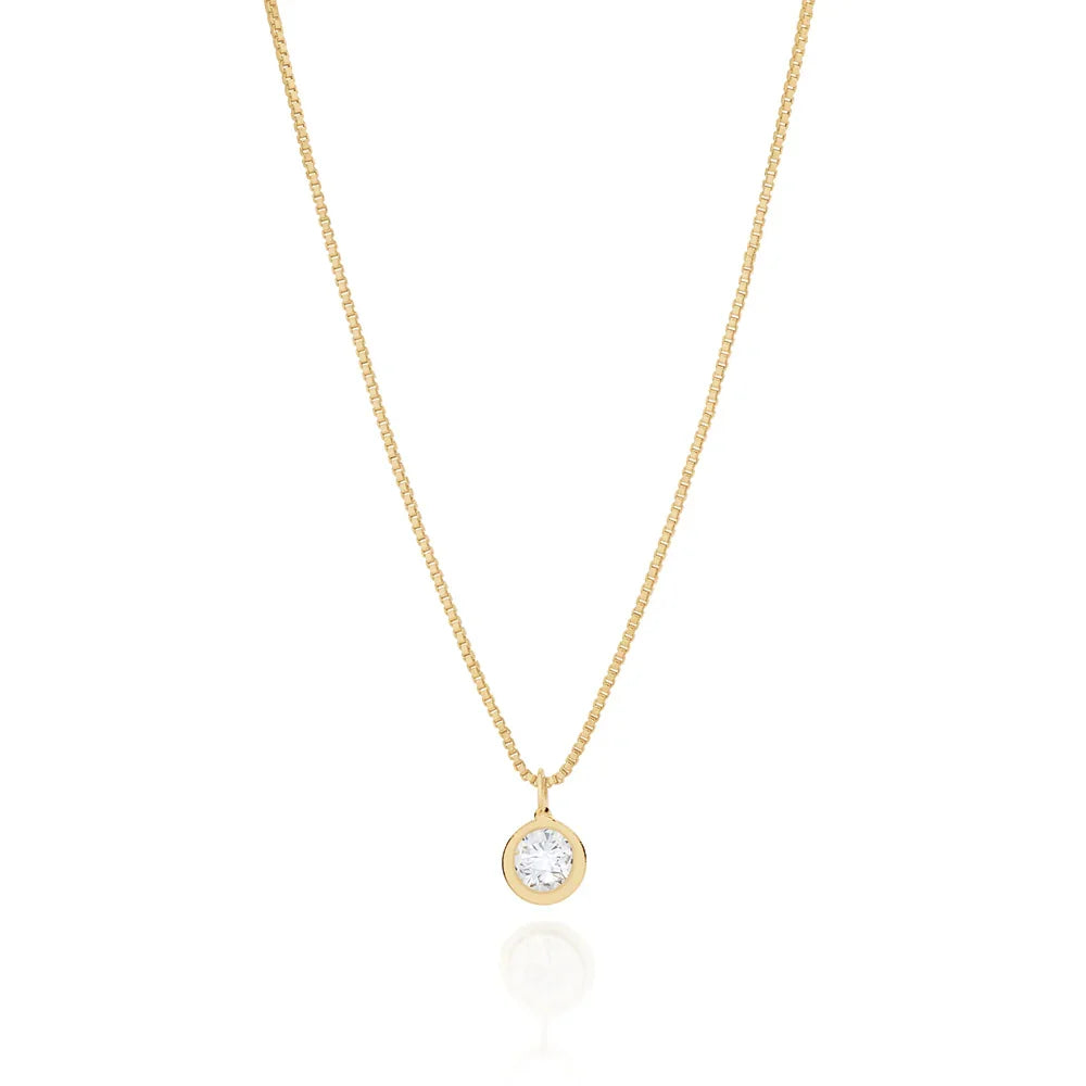 Gargantilha Rommanel com Pingente Solitário e Zircônia 4 mm em Fio Veneziano – Licenciada Giovanna Antonelli - Joias Rommanel | YouBeauty - Brincos, Colares e Anéis com Frete Grátis