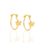 Brinco Argola Infantil Rommanel com Borboleta em Banho Ouro 18K – Design Delicado e Seguro - Joias Rommanel | YouBeauty - Brincos, Colares e Anéis com Frete Grátis