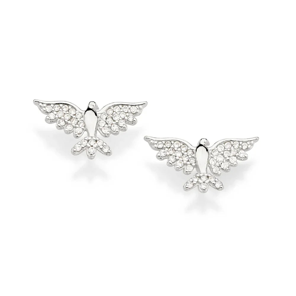 Brinco Espírito Santo Rommanel Cravejado com 64 Zircônias em Prata – Design Delicado e Brilhante - Joias Rommanel | YouBeauty - Brincos, Colares e Anéis com Frete Grátis