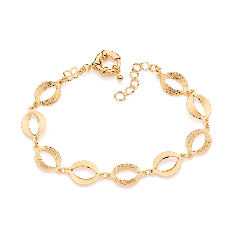 Pulseira Rommanel de Elos Ovais Vazados em Ouro 18K – Design Ajustável e Diamantado - Joias Rommanel | YouBeauty - Brincos, Colares e Anéis com Frete Grátis