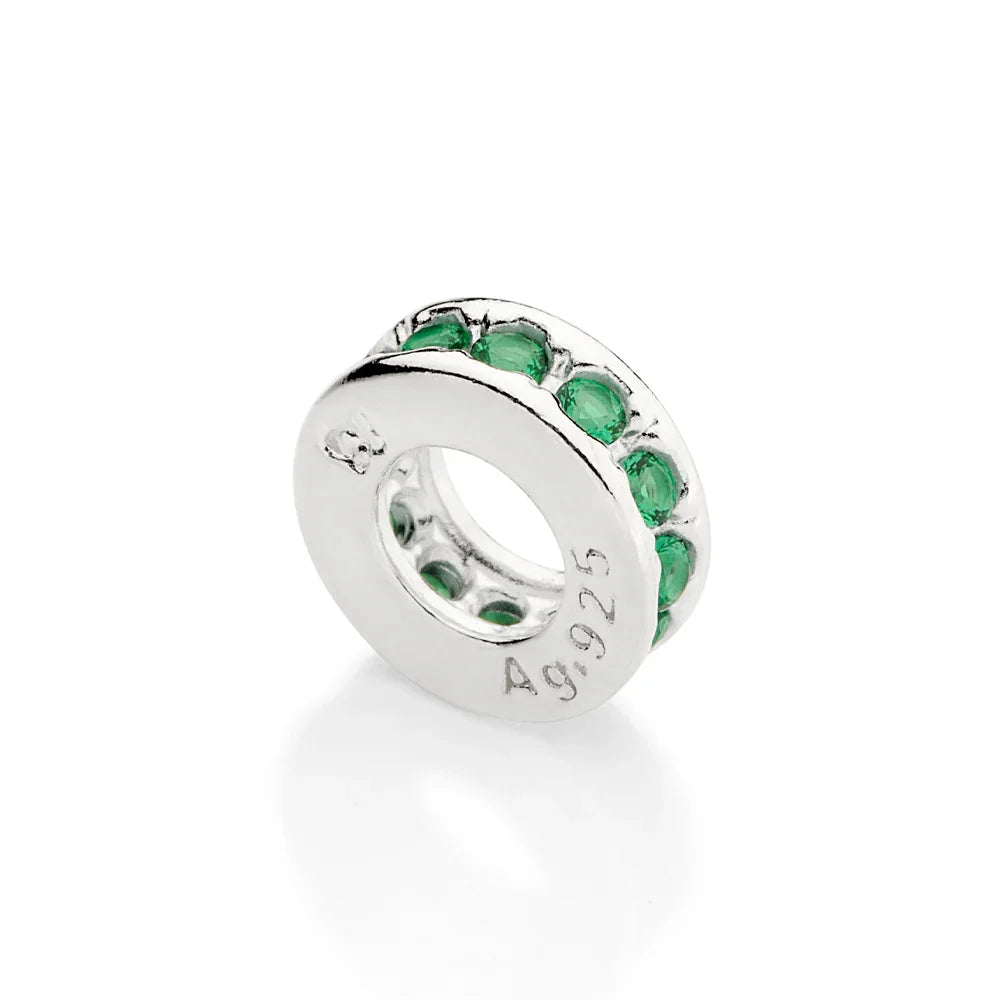 Berloque Stopper Rommanel Cravejado com 12 Zircônias Verde em Prata – Design Exclusivo e Elegante - Joias Rommanel | YouBeauty - Brincos, Colares e Anéis com Frete Grátis