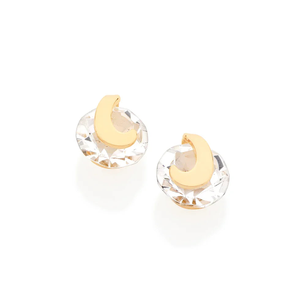 Brinco Solitário Rommanel com Cristais de 8 mm em Ouro 18K – Design Elegante e Delicado - Joias Rommanel | YouBeauty - Brincos, Colares e Anéis com Frete Grátis