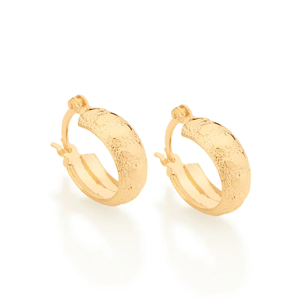 Brinco Argola Granitada Rommanel Banhado a Ouro 18K – Design Elegantemente Sofisticado - Joias Rommanel | YouBeauty - Brincos, Colares e Anéis com Frete Grátis