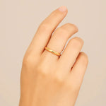 Aliança Lisa Meia Cana Rommanel em Ouro 18K Banhado – Conforto e Design Clássico - You Beauty