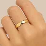 Aliança Lisa Rommanel Banhada a Ouro 18K Premium – Design Clássico e Sofisticado - You Beauty