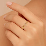 Anel Skinny Rommanel com Símbolos do Infinito e Corações em Ouro 18K – Design Delicado e Exclusivo - You Beauty