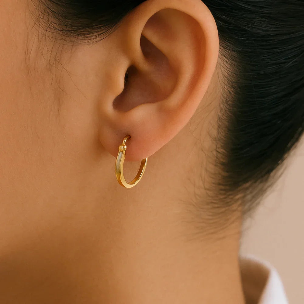 Brinco Argola Rommanel com Detalhe em Rhodium Banhado a Ouro 18K – Acabamento Premium 2,2 cm - Joias Rommanel | YouBeauty - Brincos, Colares e Anéis com Frete Grátis