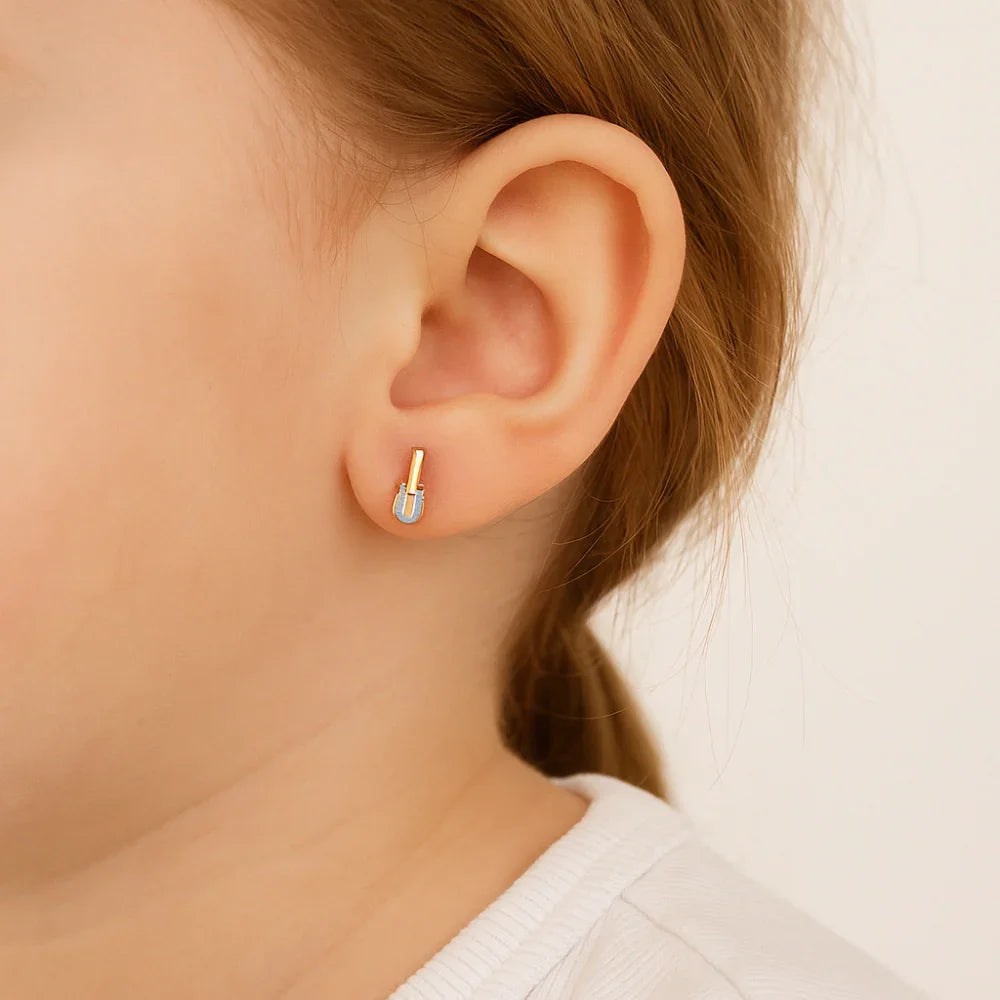 Brinco Infantil Rommanel com 2 Cristais Facetados em Ouro 18K – Design Delicado e Colorido - Joias Rommanel | YouBeauty - Brincos, Colares e Anéis com Frete Grátis