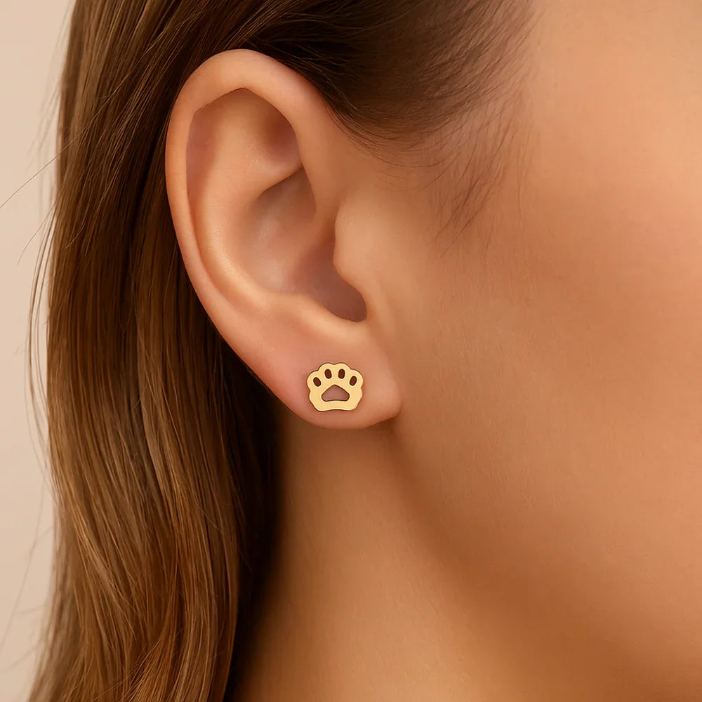 Brinco Rommanel Pata de Pet Vazado em Ouro 18K – Design Delicado e Moderno - Joias Rommanel | YouBeauty - Brincos, Colares e Anéis com Frete Grátis