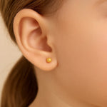 Brinco Infantil Rommanel Bola Fosca 3mm em Banho Ouro 18K – Design Delicado Exclusivo - Joias Rommanel | YouBeauty - Brincos, Colares e Anéis com Frete Grátis