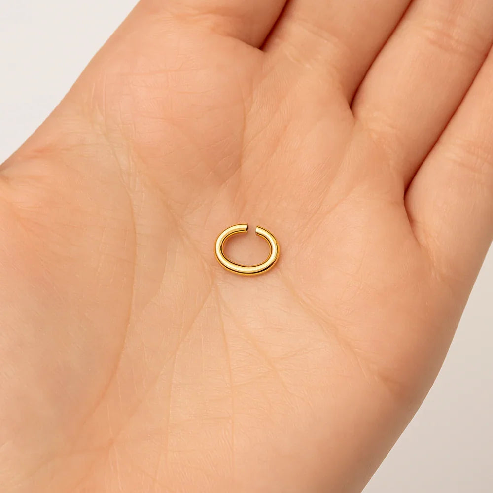 Contra Argola Oval Rommanel em Ouro 18K – 0,60mm de Espessura e Bítola 3,2x1,6mm - Joias Rommanel | YouBeauty - Brincos, Colares e Anéis com Frete Grátis